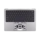 Top case keyboard frame for MacBook Pro 14", A2918 (2023), with US keyboard and battery, Space Gray, 661-35708, Genuine Apple