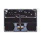 Top case keyboard frame for MacBook Air 13", A3113 (2024), with US keyboard and battery, Midnight, 661-40230, Genuine Apple