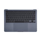 Top case keyboard frame for MacBook Air 13", A3113 (2024), with US keyboard and battery, Midnight, 661-40230, Genuine Apple