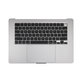 Top case keyboard frame for MacBook Air 15", A3114 (2024), with US keyboard and battery, Space Gray, 661-40266, Genuine Apple