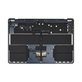 Top case keyboard frame for MacBook Air 15", A3114 (2024), with US keyboard and battery, Midnight, 661-40269, Genuine Apple