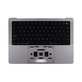 Top case keyboard frame for MacBook Pro 14", A3112 (2024), with US keyboard and battery, Space Black, 661-42518, Genuine Apple
