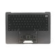 Top case keyboard frame for MacBook Pro 14", A3185 (2024), with US keyboard and battery, Space Black, 661-50210, Genuine Apple