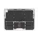 Top case keyboard frame for MacBook Pro 14", A3185 (2024), with US keyboard and battery, Silver, 661-50211, Genuine Apple