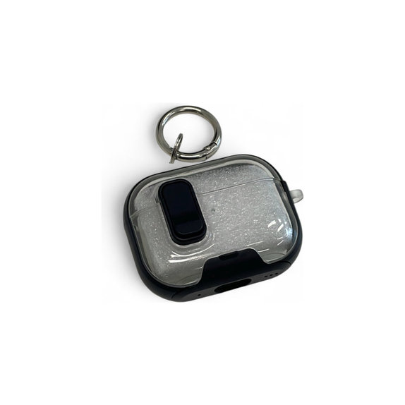 Silicone Case with Phone Stand and Carabiner for AirPods Pro 2, Black