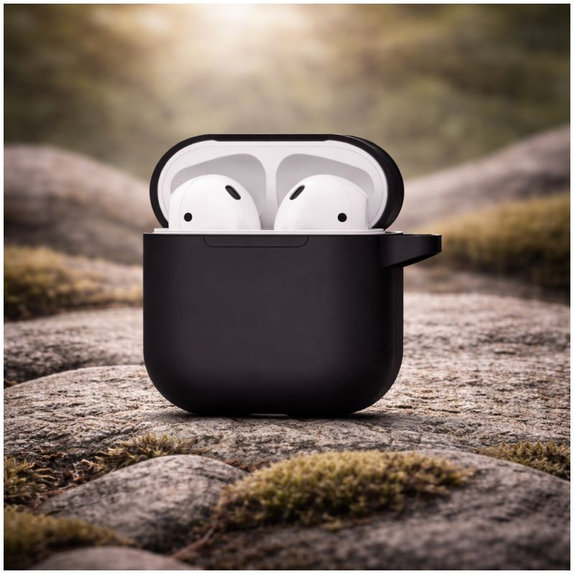 Silicone Case for AirPods 1 and 2, Black