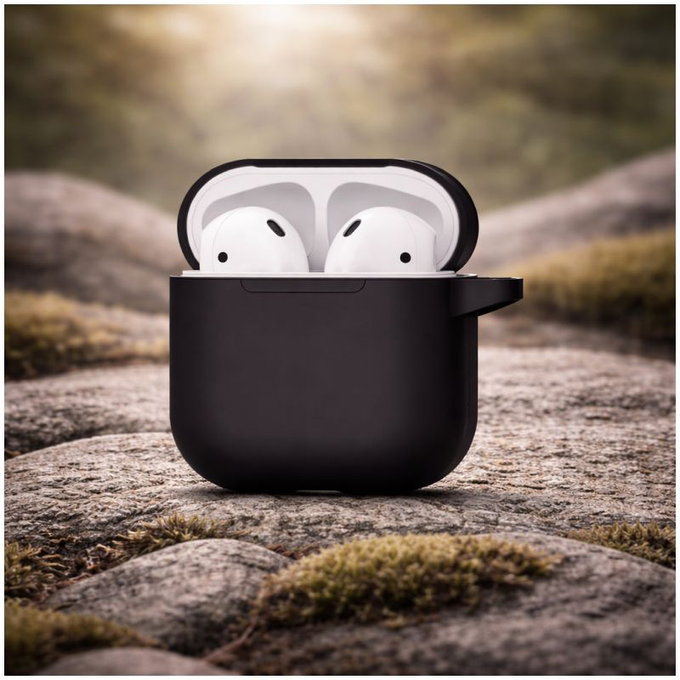 Silicone Case for AirPods 1 and 2, Black