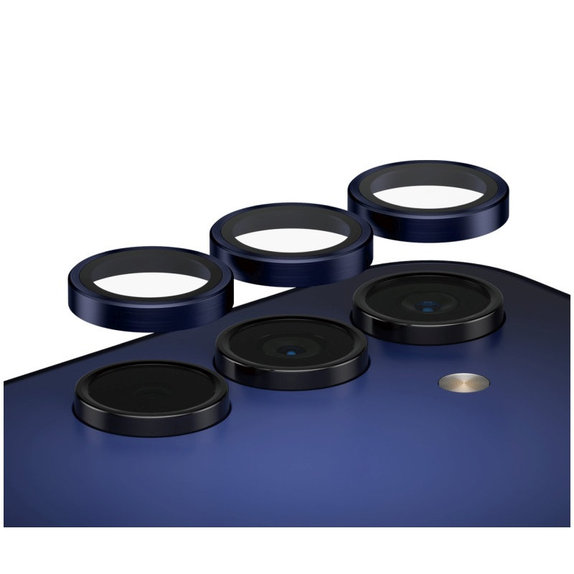 Camera Lens Protector Hoops for Samsung A15/A15 5G, Blue/Black, PanzerGlass