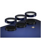 Camera Lens Protector Hoops for Samsung A15/A15 5G, Blue/Black, PanzerGlass
