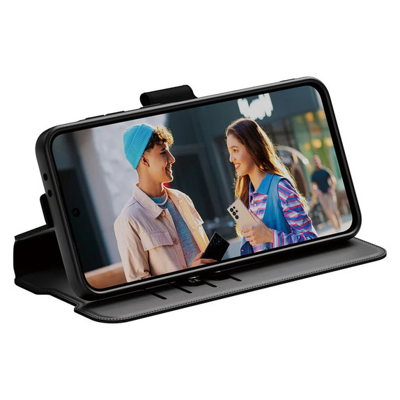 Case Wallet Kickstand for Samsung Galaxy A56 5G, Black, PanzerGlass