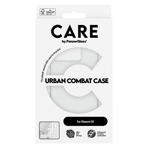 Case Urban Combat for Xiaomi 15, Transparent, PanzerGlass