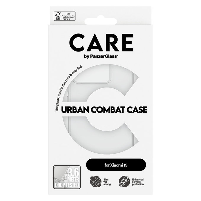 Case Urban Combat for Xiaomi 15, Transparent, PanzerGlass