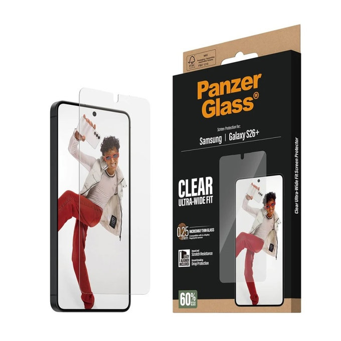 PanzerGlass - UWF Tempered Glass with Applicator for Samsung Galaxy S26+, clear