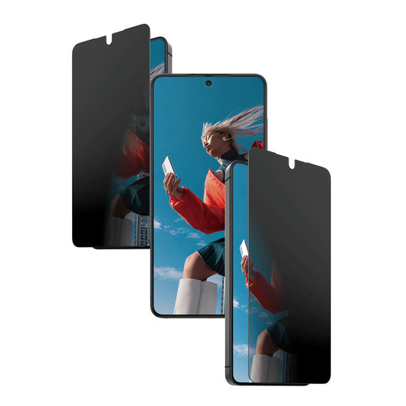 PanzerGlass - UWF 2-Way Privacy Tempered Glass with Applicator for Samsung Galaxy S26, clear
