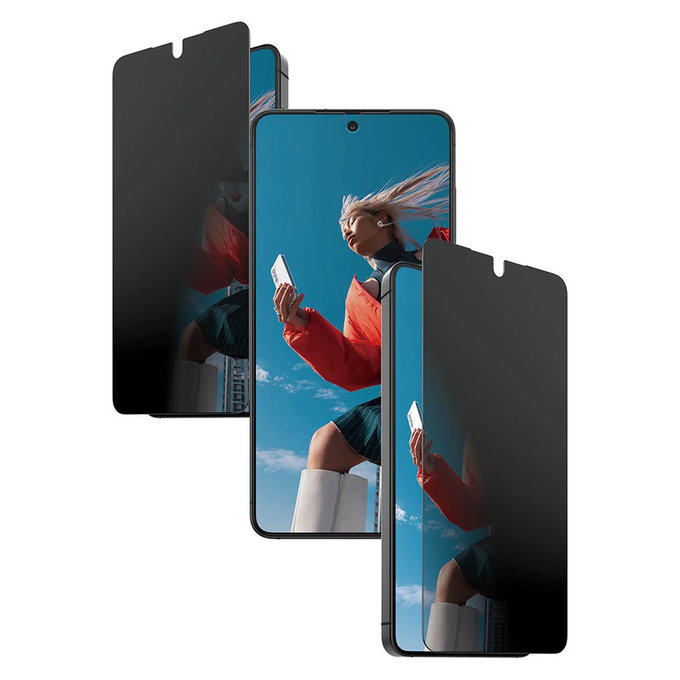 Tempered Glass UWF 2-Way Privacy with FASTFIT In-A-Box for Samsung Galaxy S26, Clear, PanzerGlass