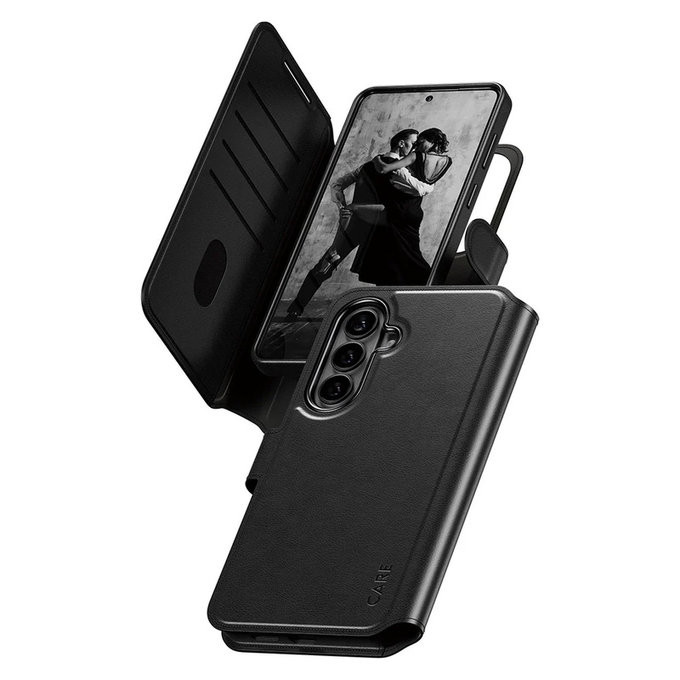 Case Tango Wallet Two-In-One with QI for Samsung Galaxy S26+, Black, PanzerGlass