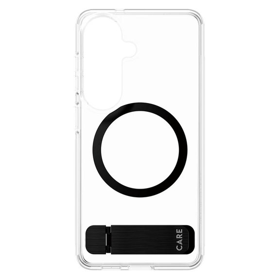 Case Kickstand with Black QI for Samsung Galaxy S26, Transparent, PanzerGlass
