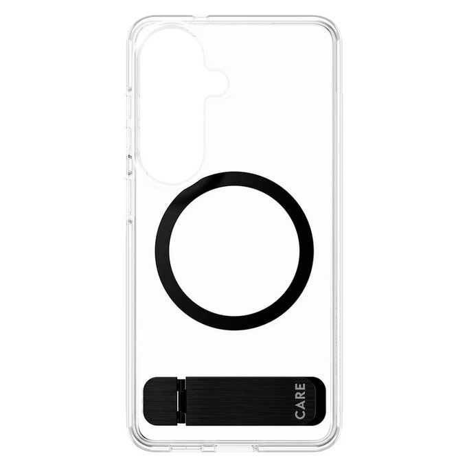 Case Kickstand with Black QI for Samsung Galaxy S26, Transparent, PanzerGlass