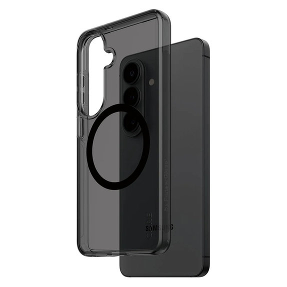 Case Smokey with Black QI for Samsung Galaxy S26, Black, PanzerGlass