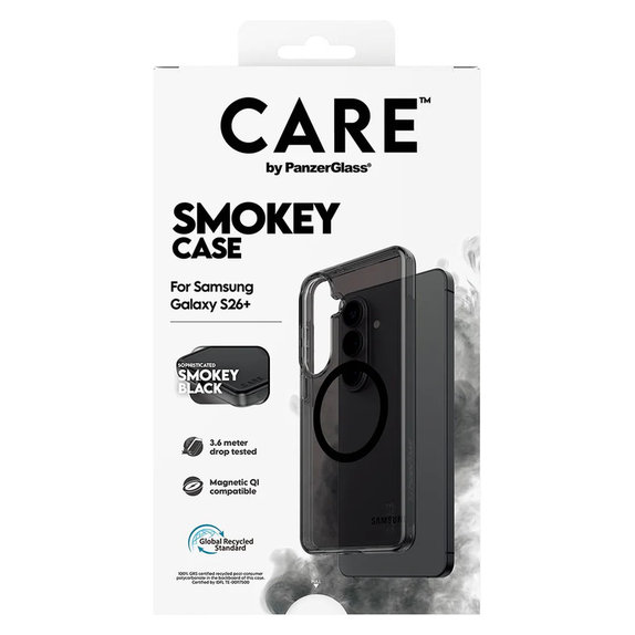 Case Smokey with Black QI for Samsung Galaxy S26+, Black, PanzerGlass