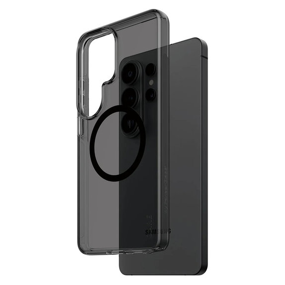 Case Smokey with Black QI for Samsung Galaxy S26 Ultra, Black, PanzerGlass