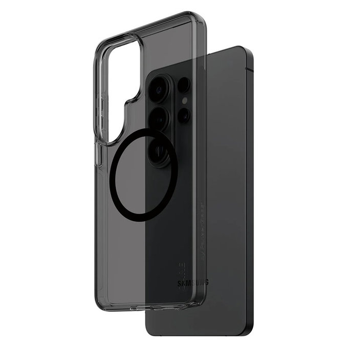 Case Smokey with Black QI for Samsung Galaxy S26 Ultra, Black, PanzerGlass