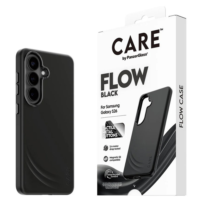 Case FLOW with QI for Samsung Galaxy S26, Black, PanzerGlass