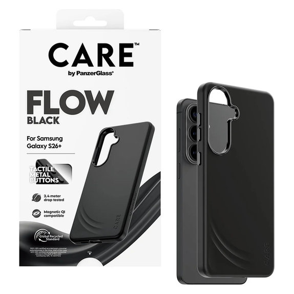 Case FLOW with QI for Samsung Galaxy S26+, Black, PanzerGlass