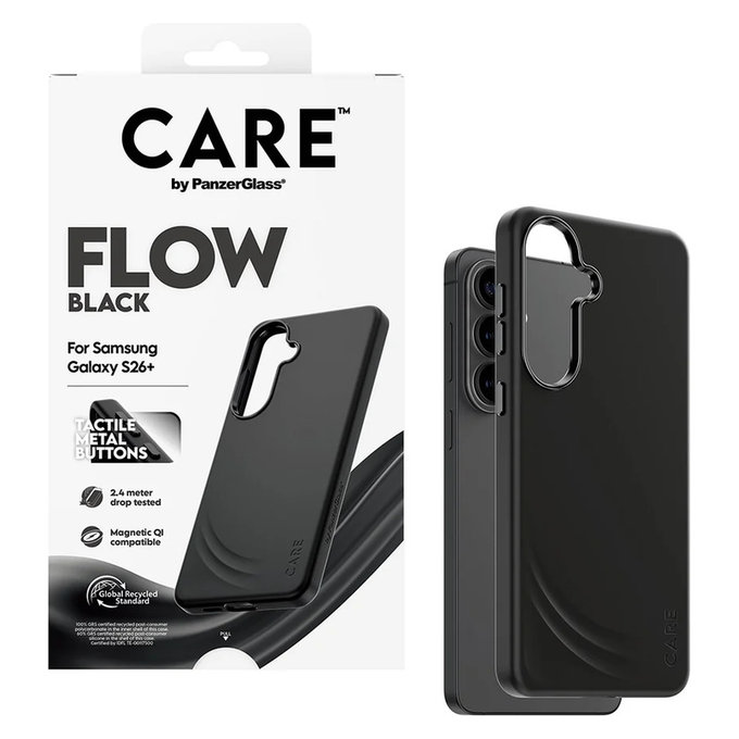 Case FLOW with QI for Samsung Galaxy S26+, Black, PanzerGlass