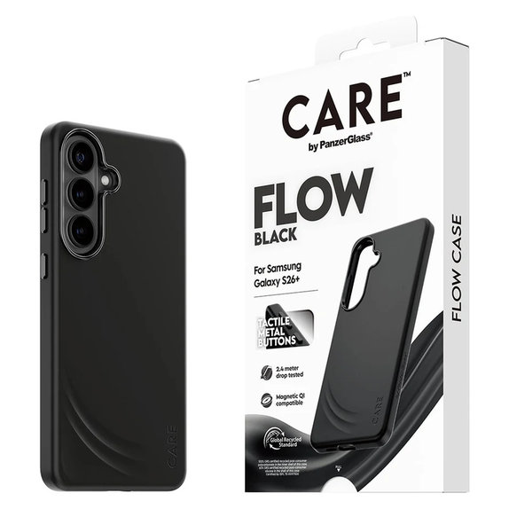 Case FLOW with QI for Samsung Galaxy S26+, Black, PanzerGlass