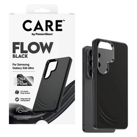 Case FLOW with QI for Samsung Galaxy S26 Ultra, Black, PanzerGlass