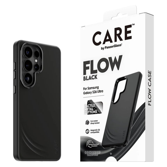 Case FLOW with QI for Samsung Galaxy S26 Ultra, Black, PanzerGlass