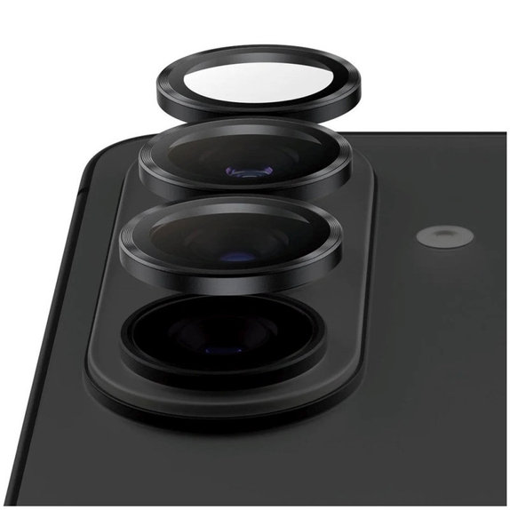 Hoops Ceramic II Camera Lens Protector for Samsung S26/S26+, Black, PanzerGlass