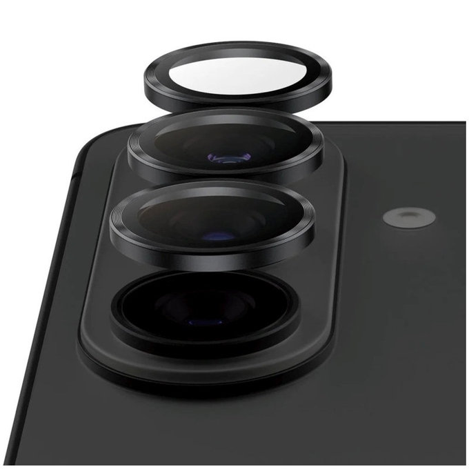 Hoops Ceramic II Camera Lens Protector for Samsung S26/S26+, Black, PanzerGlass