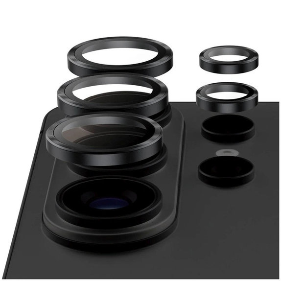 Hoops Ceramic II Camera Lens Protector for Samsung S26 Ultra, Black, PanzerGlass
