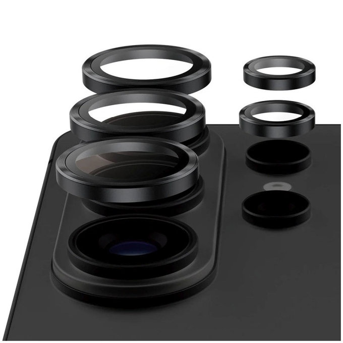 Hoops Ceramic II Camera Lens Protector for Samsung S26 Ultra, Black, PanzerGlass