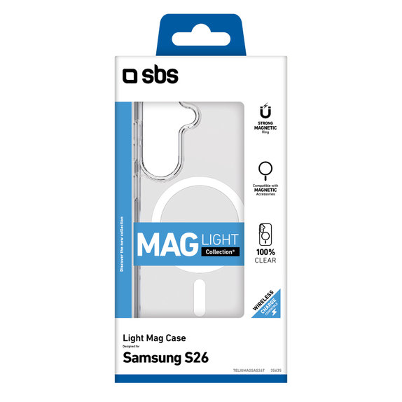 SBS - Case Light Mag for Samsung Galaxy S26, transparent