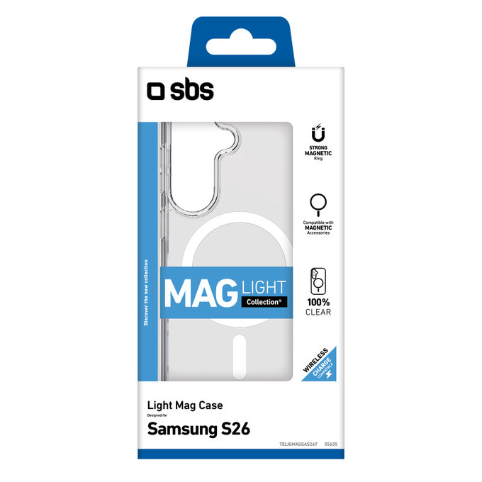 SBS - Case Light Mag for Samsung Galaxy S26, transparent