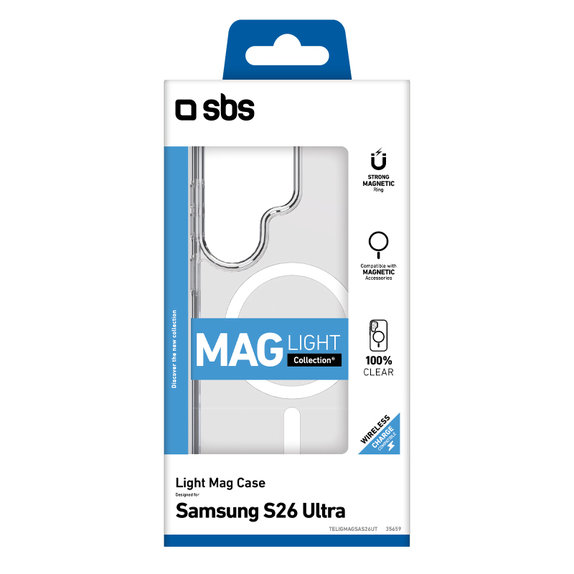 SBS - Case Light Mag for Samsung Galaxy S26 Ultra, transparent