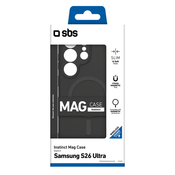 SBS - Case Instinct Mag for Samsung Galaxy S26 Ultra, black