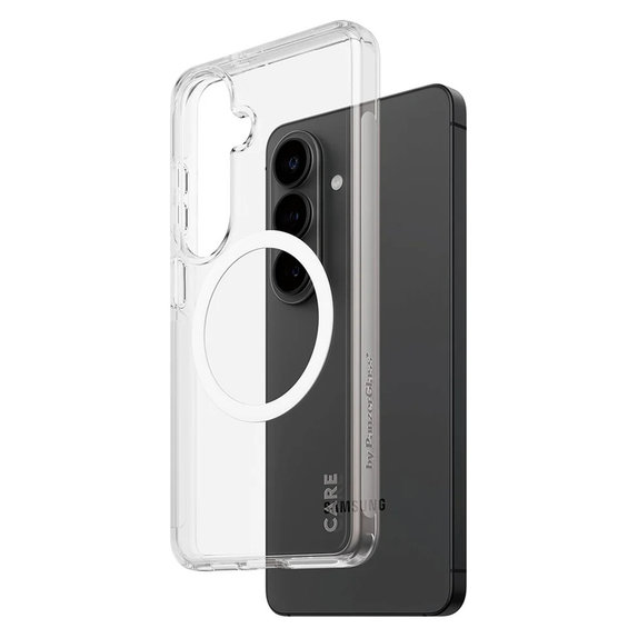 Case Urban Explorer with White QI for Samsung Galaxy S26, Transparent, PanzerGlass