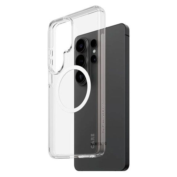 Case Urban Explorer with White QI for Samsung Galaxy S26 Ultra, Transparent, PanzerGlass