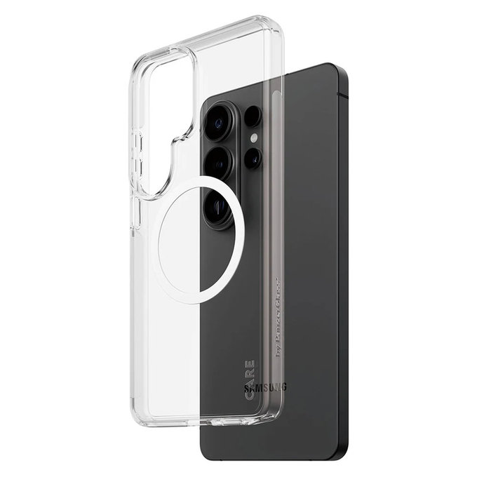 Case Urban Explorer with White QI for Samsung Galaxy S26 Ultra, Transparent, PanzerGlass