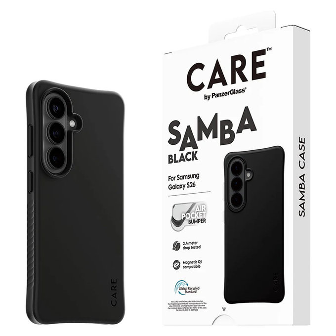 Case Samba with QI for Samsung Galaxy S26, Black, PanzerGlass