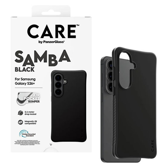 Case Samba with QI for Samsung Galaxy S26+, Black, PanzerGlass