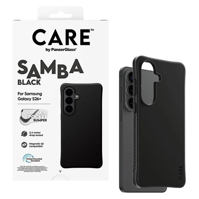 Case Samba with QI for Samsung Galaxy S26+, Black, PanzerGlass