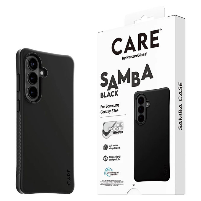 Case Samba with QI for Samsung Galaxy S26+, Black, PanzerGlass