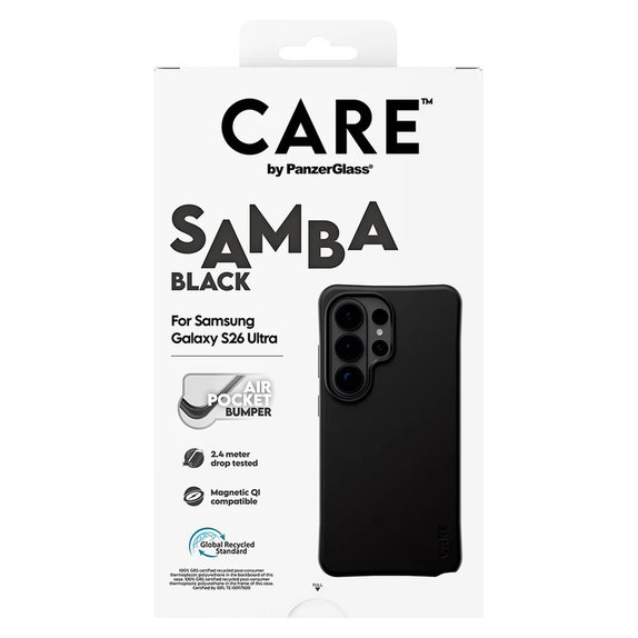 Case Samba with QI for Samsung Galaxy S26 Ultra, Black, PanzerGlass