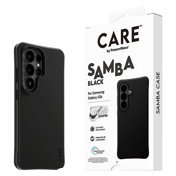 Case Samba with QI for Samsung Galaxy S26 Ultra, Black, PanzerGlass