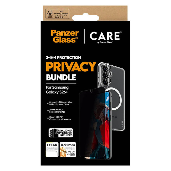 Bundle Privacy 3-in-1 for Samsung Galaxy S26+, PanzerGlass